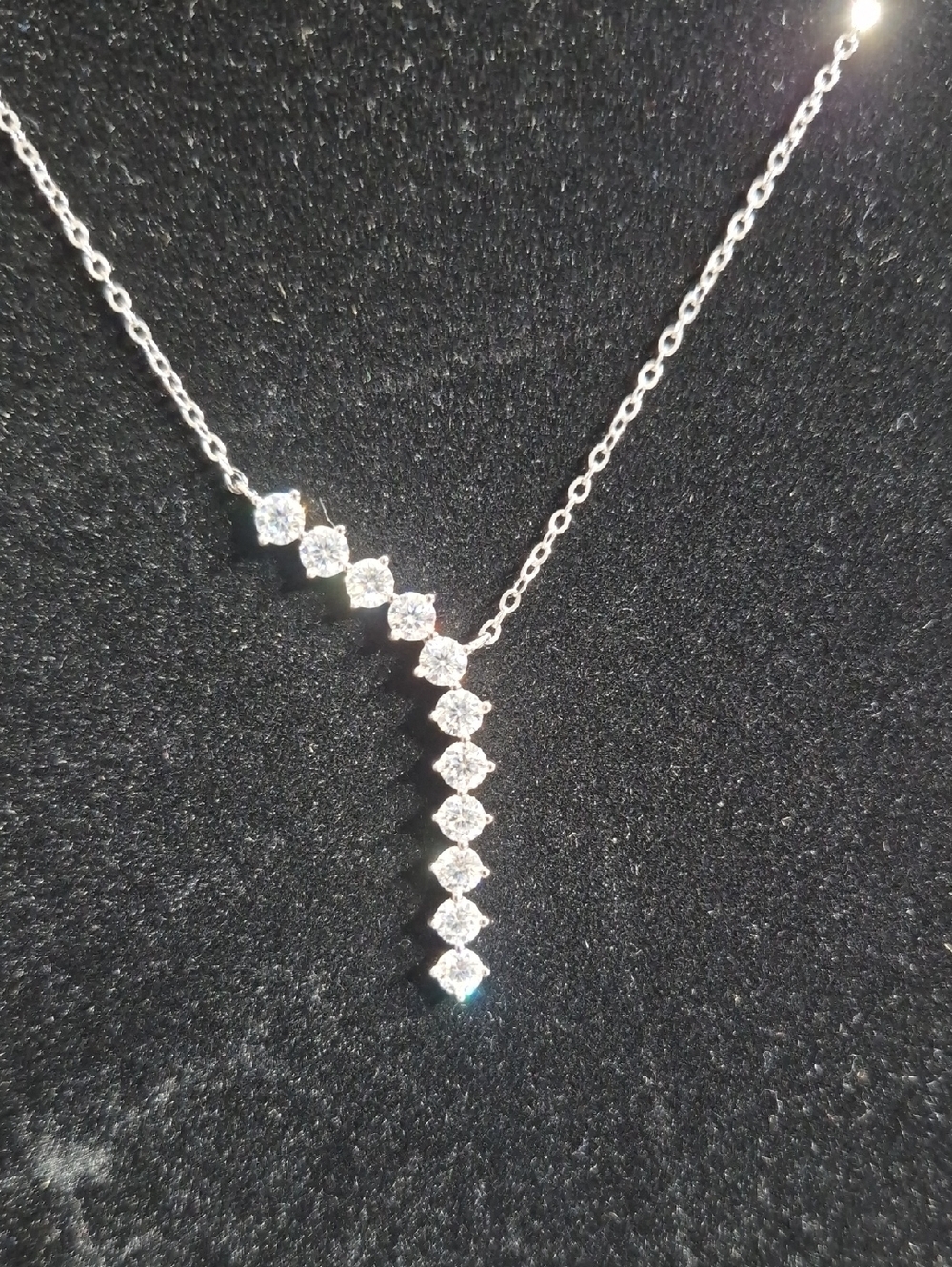 Moissanite 925 Sterling Silver Pendant Chain